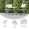 Flash Furniture 3PC Black/White PE Rattan Folding Bistro Set FV-FWA085-BLK-WHT-GG - alternate 3